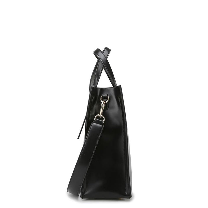 Sleek Structured Leather Tote - Victoria's Minimalist Essential