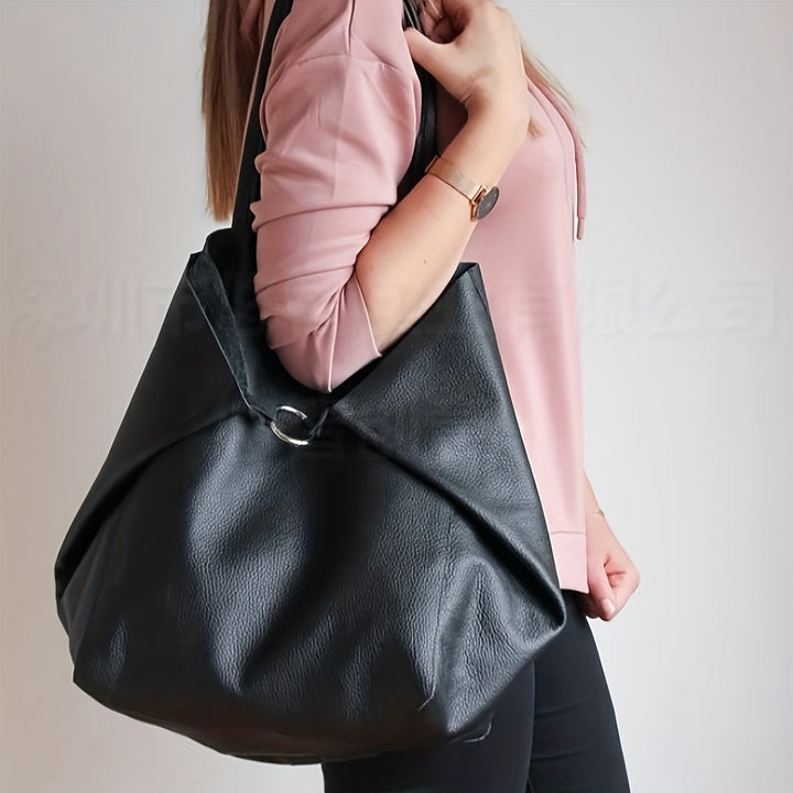 Victoria's Retro Softness  Large Capacity PU Leather Tote Bag