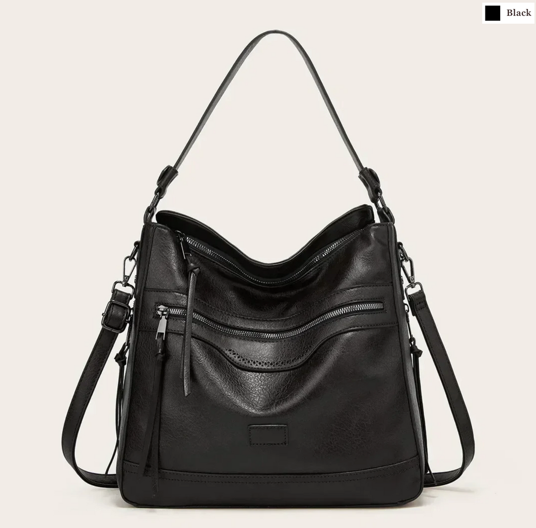 Victoria's Vintage Charm | Leather Shoulder Bag