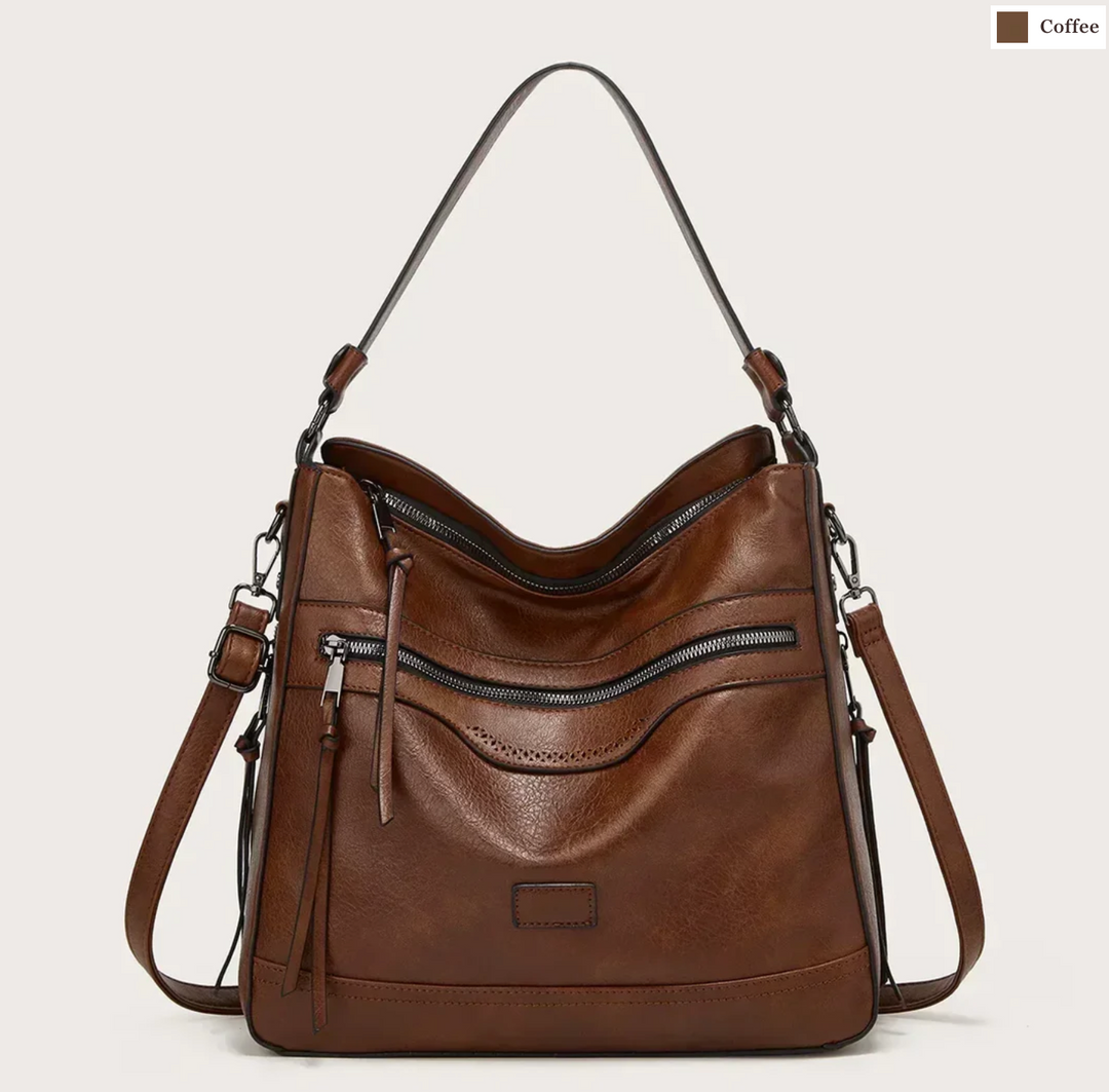 Victoria's Vintage Charm | Leather Shoulder Bag