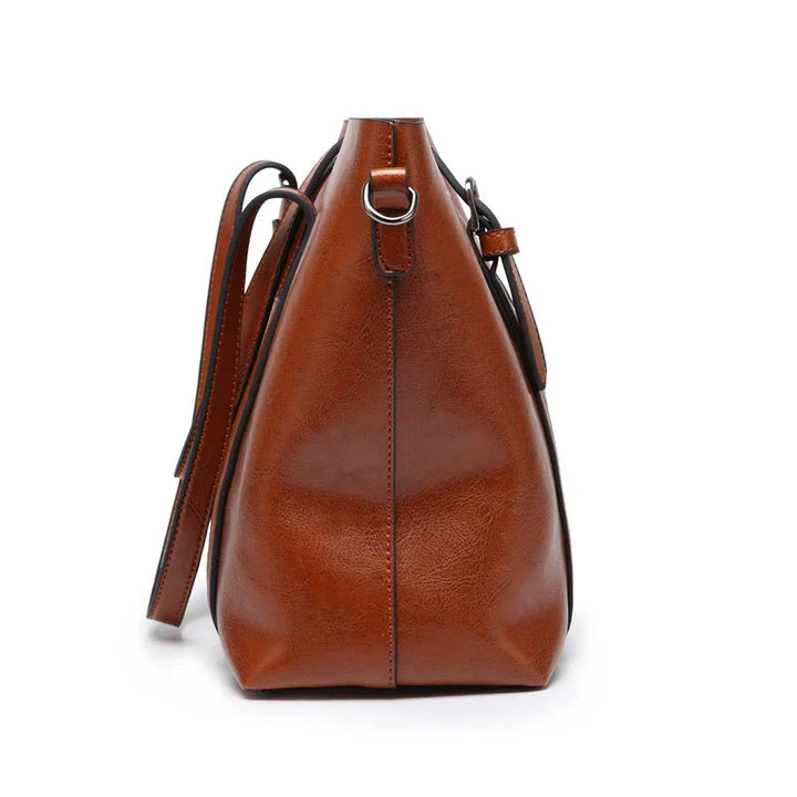 Victoria's Luxe Classic  Faux Leather Shoulder Tote