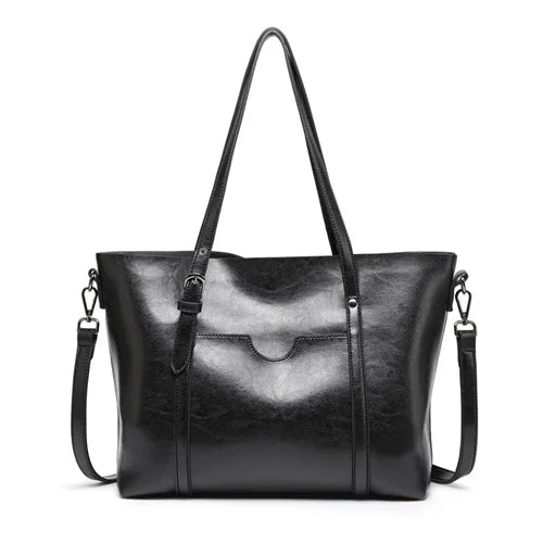 Victoria's Luxe Classic  Faux Leather Shoulder Tote