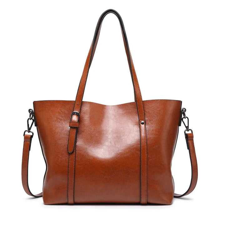 Victoria's Luxe Classic  Faux Leather Shoulder Tote