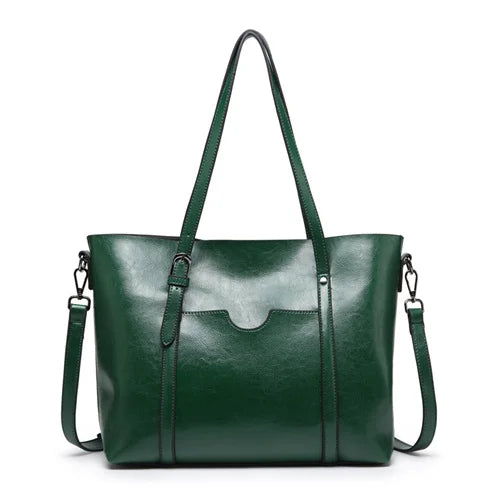 Victoria's Luxe Classic  Faux Leather Shoulder Tote