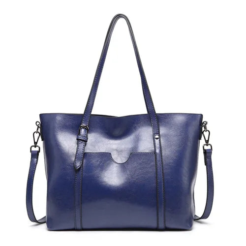 Victoria's Luxe Classic  Faux Leather Shoulder Tote