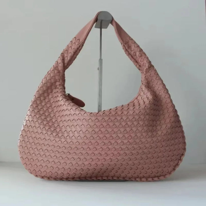 Woven Leather Hobo Bag - Victoria's Timeless Craftsmanship