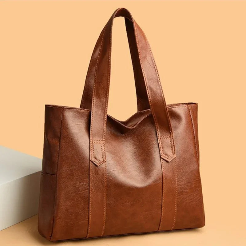 Victoria's Minimalist Luxe  Soft Leather Shoulder Bag