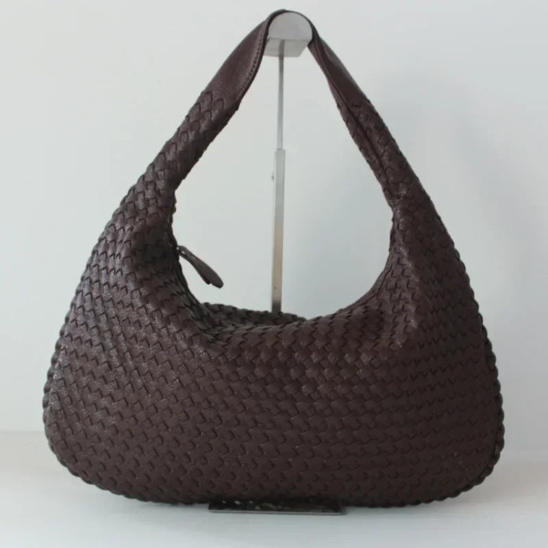 Woven Leather Hobo Bag - Victoria's Timeless Craftsmanship