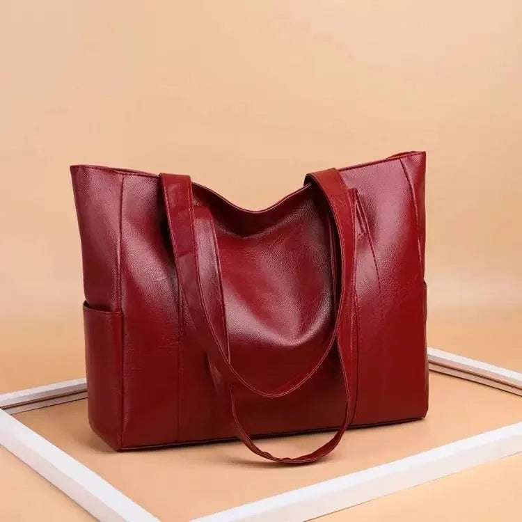 Victoria's Minimalist Luxe  Soft Leather Shoulder Bag