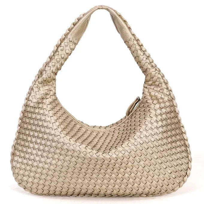 Woven Leather Hobo Bag - Victoria's Timeless Craftsmanship