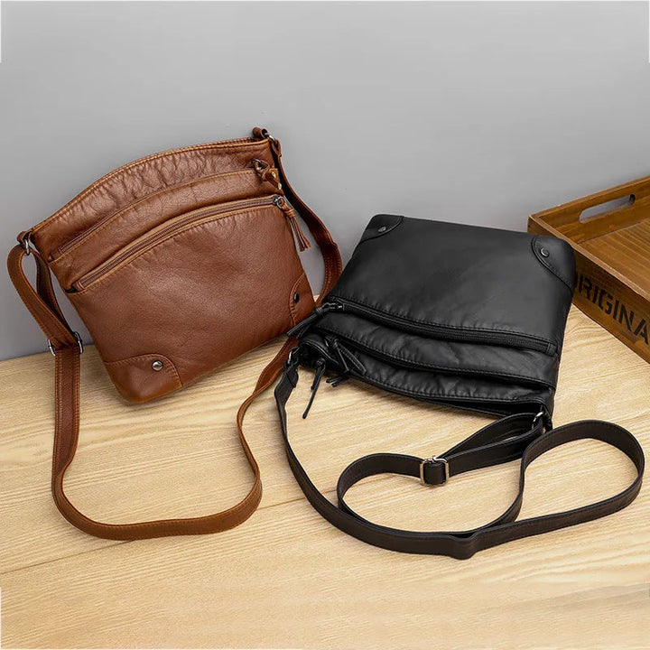 Victoria's Retro Charm  Soft Leather Anti-Theft Messenger Bag