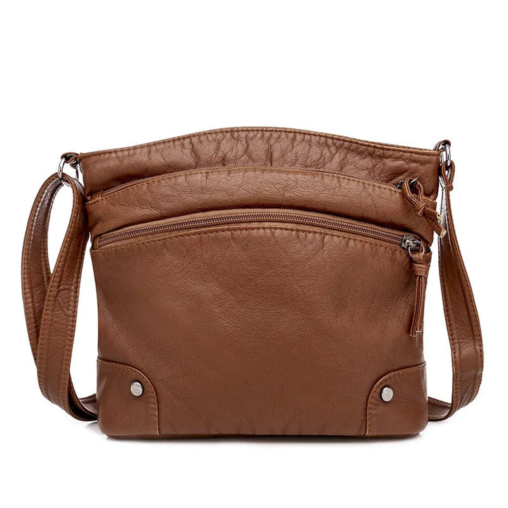 Victoria's Retro Charm  Soft Leather Anti-Theft Messenger Bag