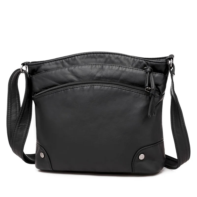 Victoria's Retro Charm  Soft Leather Anti-Theft Messenger Bag