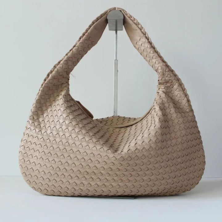 Woven Leather Hobo Bag - Victoria's Timeless Craftsmanship