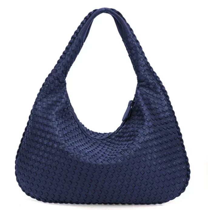 Woven Leather Hobo Bag - Victoria's Timeless Craftsmanship