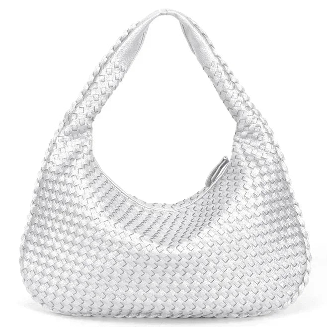 Woven Leather Hobo Bag - Victoria's Timeless Craftsmanship