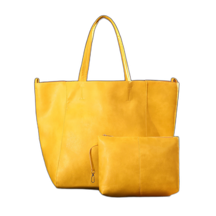 Victoria's Retro Softness  Large Capacity PU Leather Tote Bag